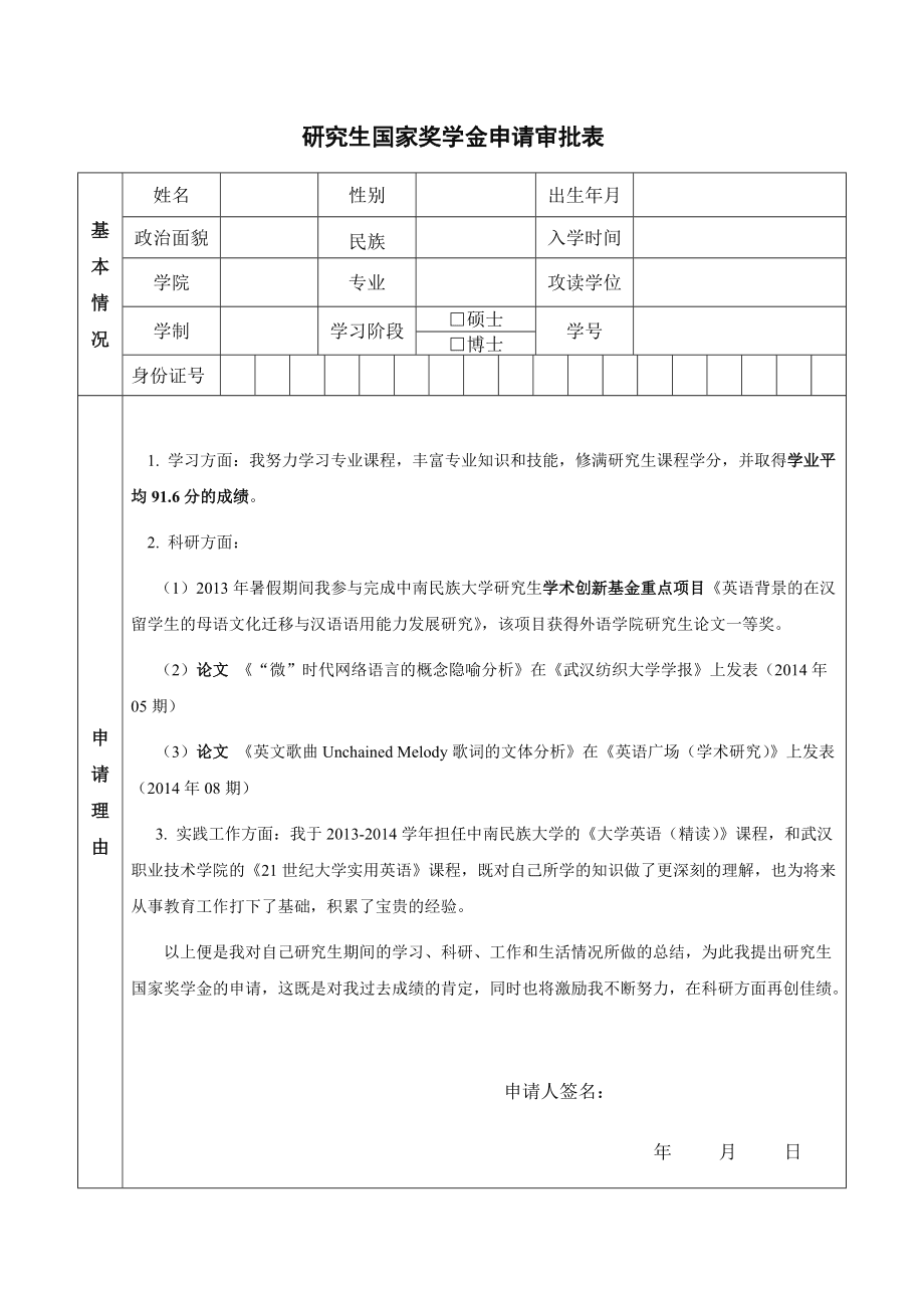 申请美国研究生奖学金