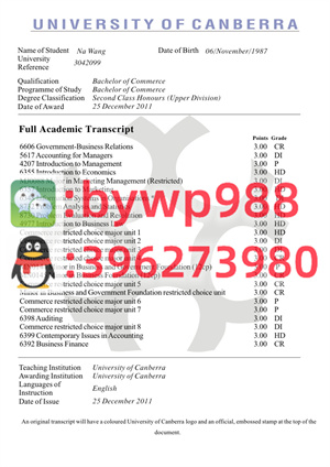 堪培拉大学毕业证最新详解