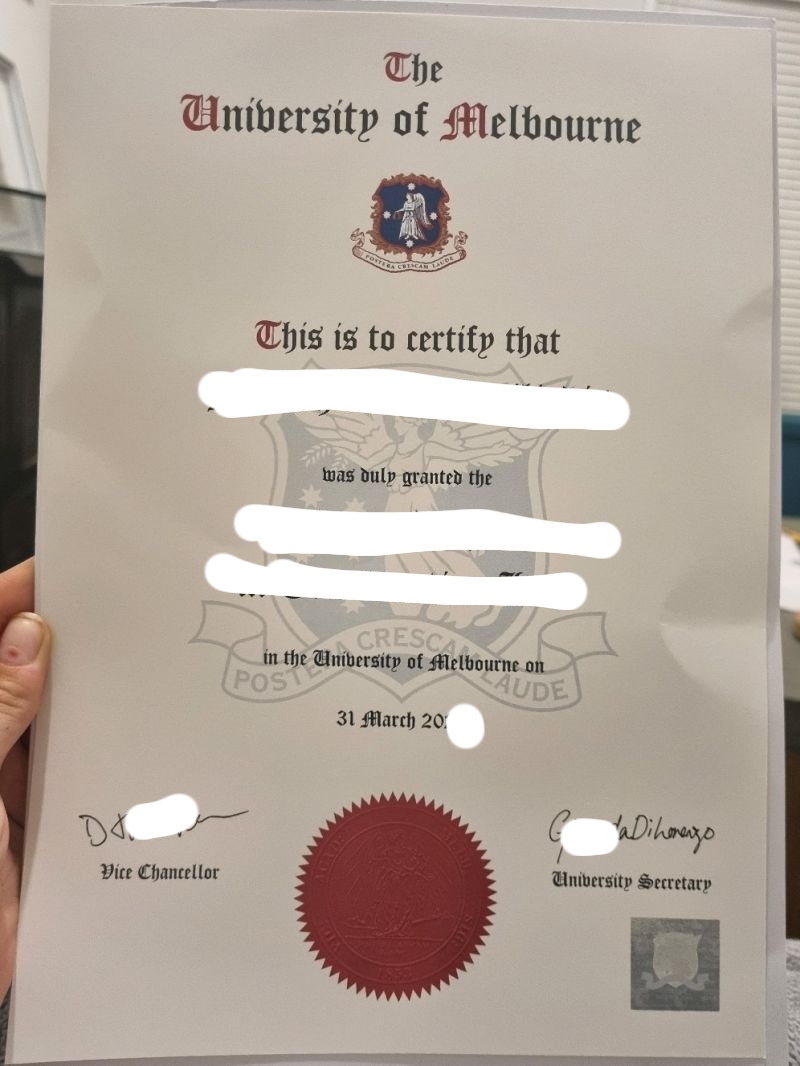 最新澳大利亚墨尔本大学毕业证照片展示（Diploma from the University of Melbourne）