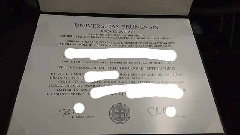 最新美国布朗大学毕业证照片展示（Brown University Diploma）