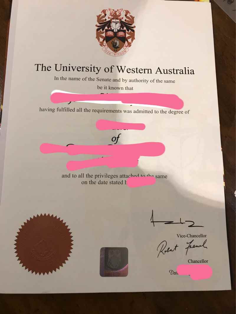 关于最新澳大利亚西澳大学毕业证照片展示