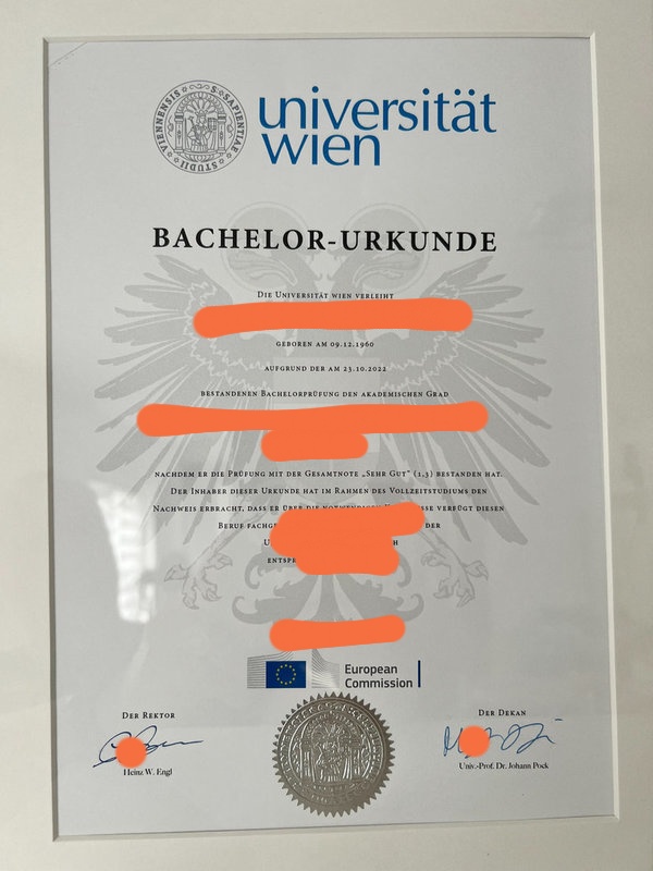 论全新奥地利维也纳大学毕业证照片